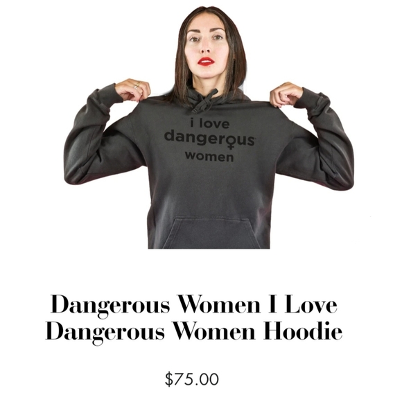 I Love Dangerous Women Unisex Hoodie Pullover - Picture 4 of 10